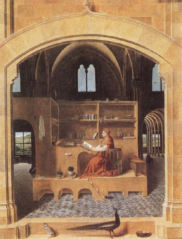 Antonello da Messina St Jerome in His Study Spain oil painting art